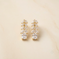 Elegant Marquise Crystal Vine & Emerald Cut Drop Earrings