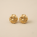 Premium Sculptural Hammered Metallic Stud Earrings