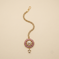 Exquisite Rose Marquise Crystal Floral Maang Tikka