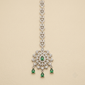 Emerald Teardrop Crystal Filigree Maang Tikka