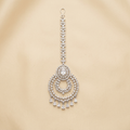 Premium Layered Crystal Maang Tikka with Teardrop Dangles