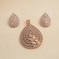 Premium Layered Teardrop Baguette Pendant Set