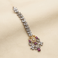 Ornate Crystal Leaf & Ruby Red Drop Headpiece